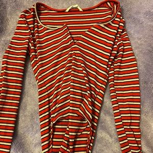 Red striped bodysuit